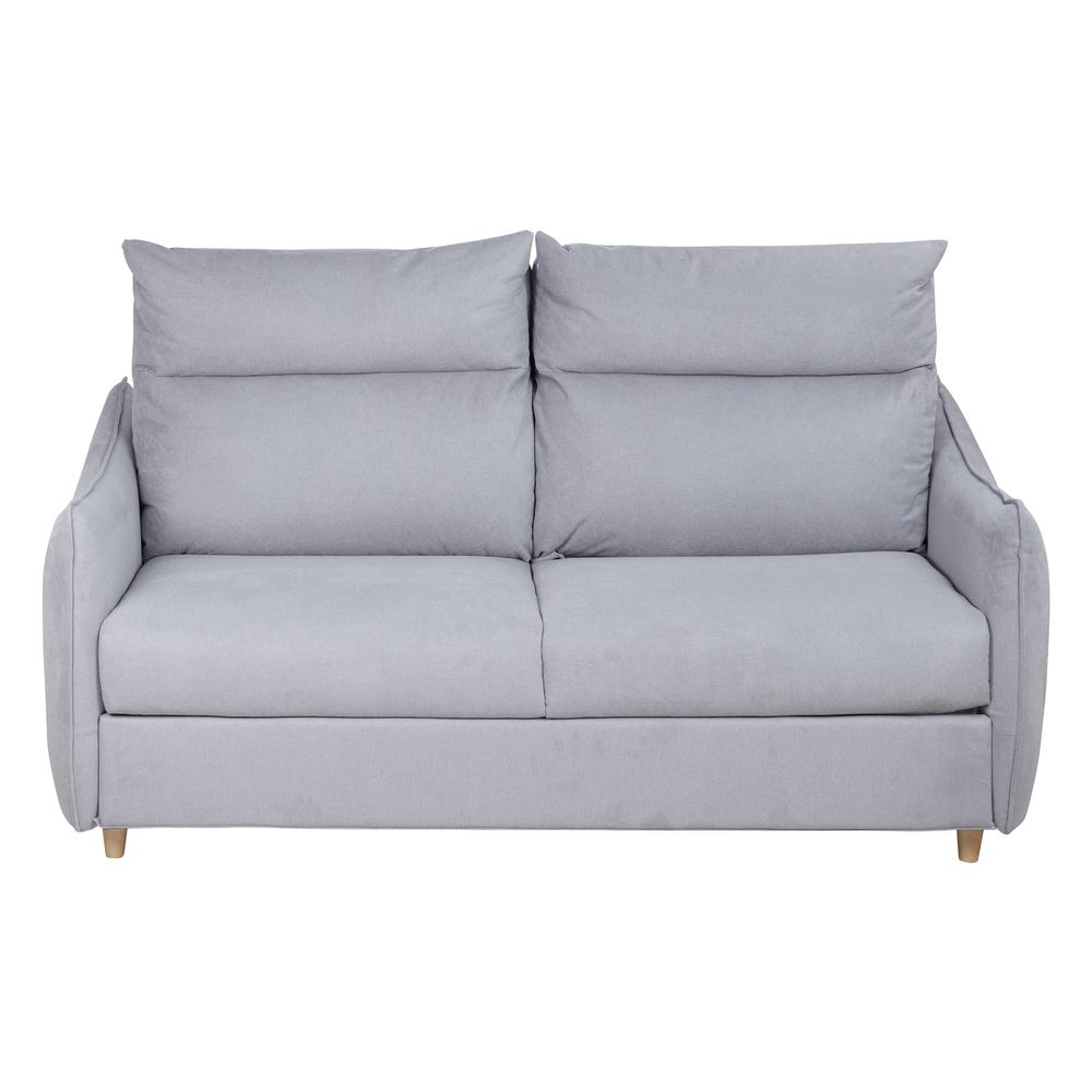 Canapé 3 places convertible flexbed tissu gris clair