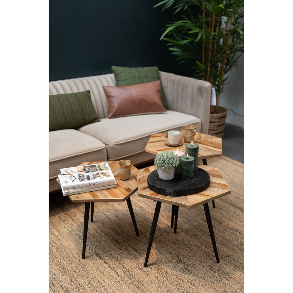 Tables basses hexagonales