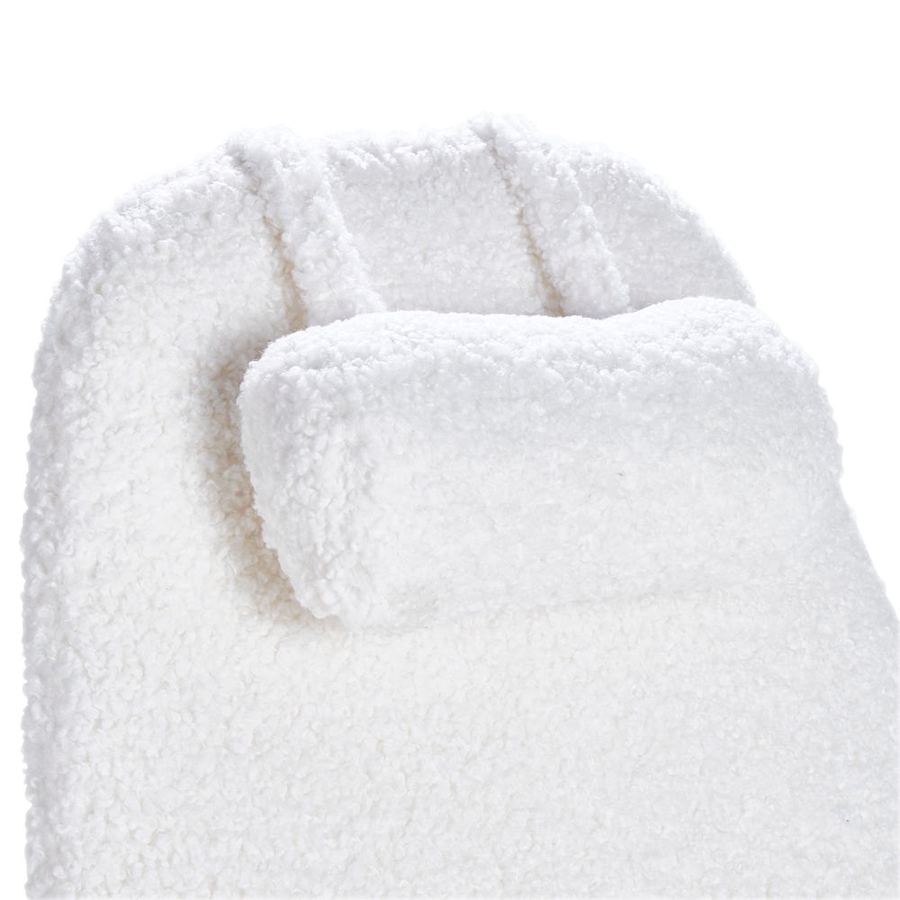 Fauteuil effet laine bouclette blanc