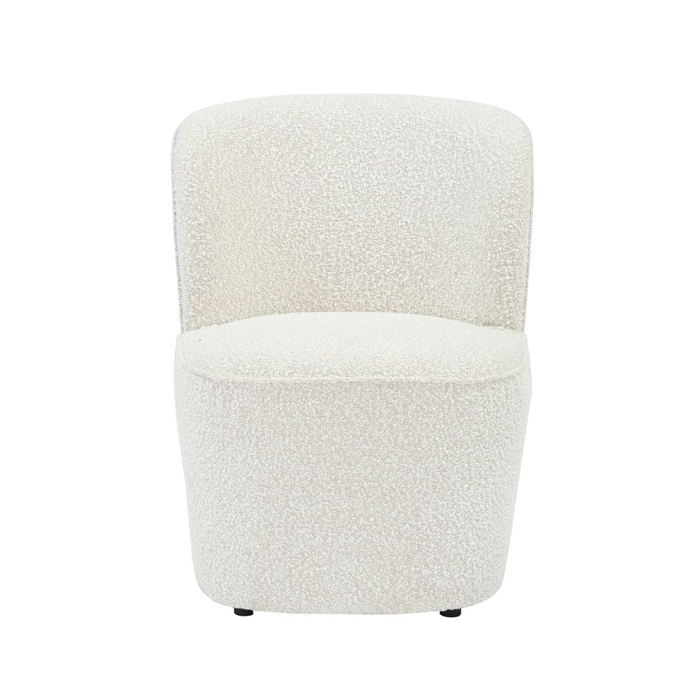 Fauteuil en bouclette écru