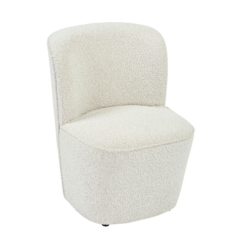 Fauteuil en bouclette écru