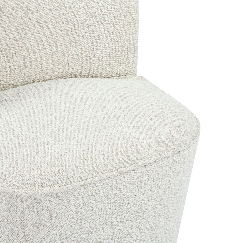 Fauteuil en bouclette écru