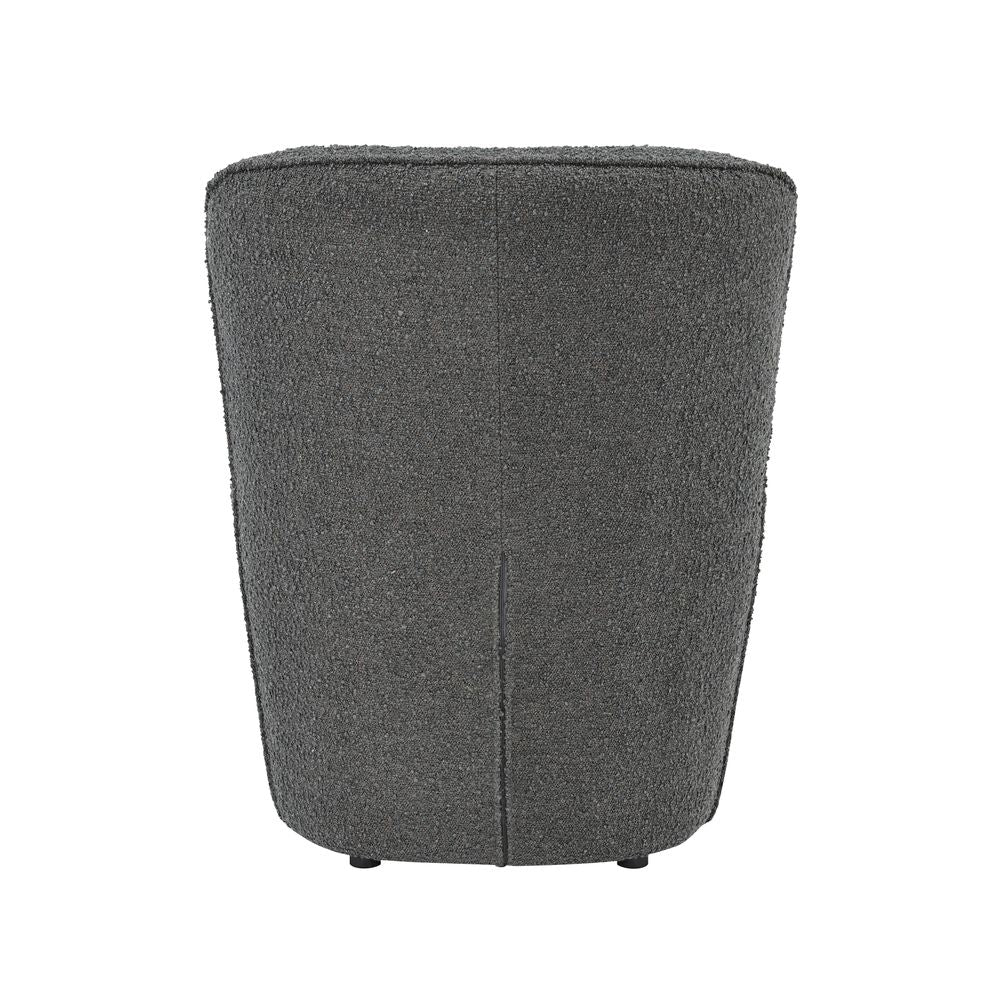 Fauteuil en bouclette gris foncé