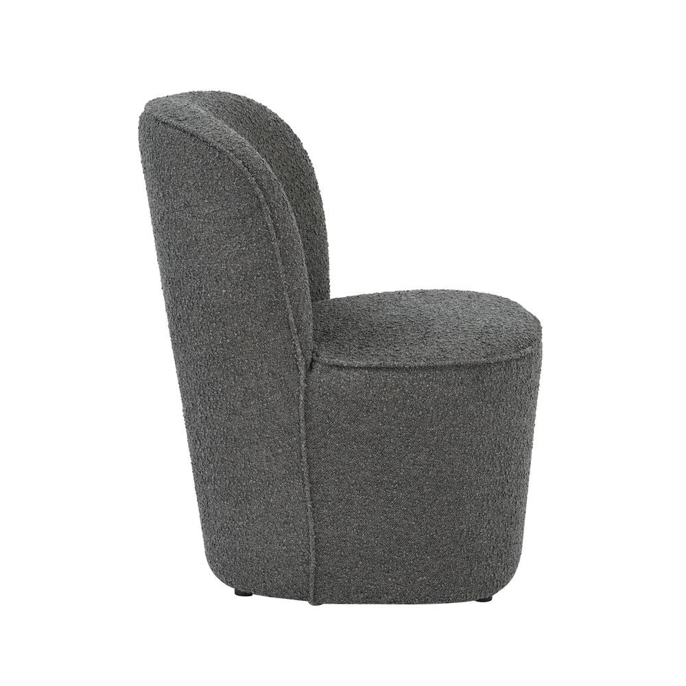 Fauteuil en bouclette gris foncé