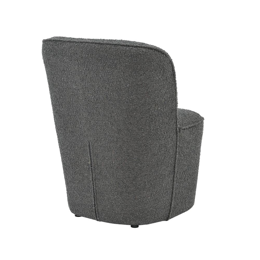 Fauteuil en bouclette gris foncé