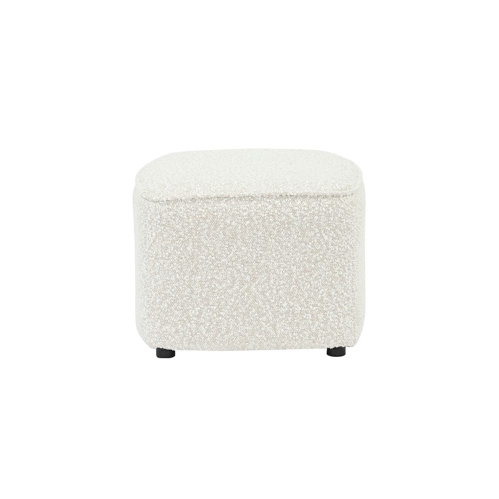 Pouf en bouclette écru