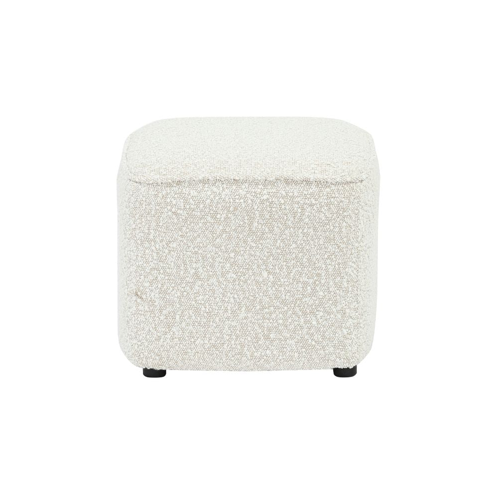 Pouf en bouclette écru