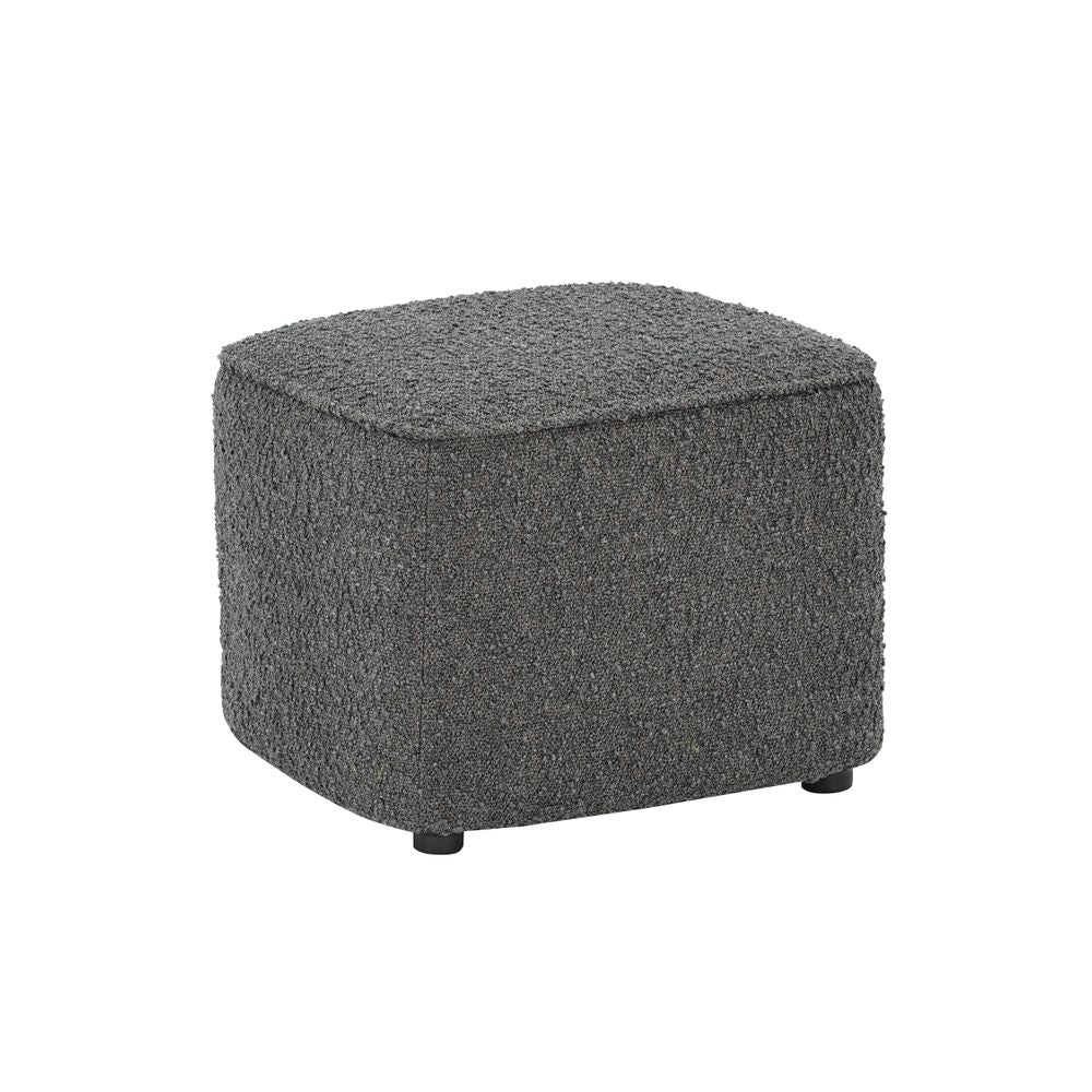 Pouf en bouclette gris foncé