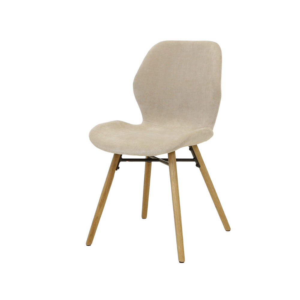 Chaise tissu soft touch sable