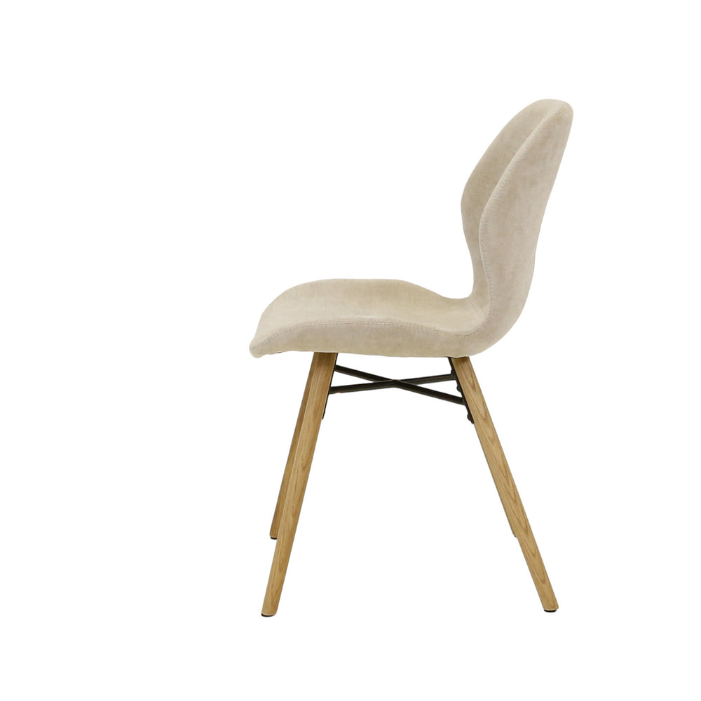 Chaise tissu soft touch sable