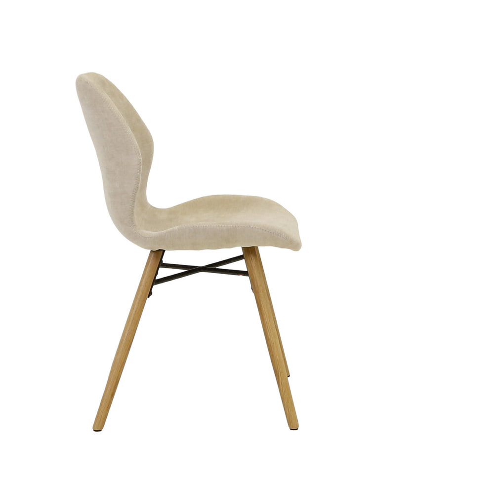 Chaise tissu soft touch sable