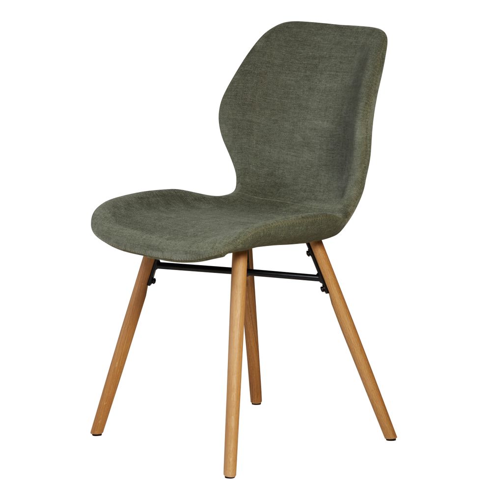 Chaise tissu soft touch vert bouteille