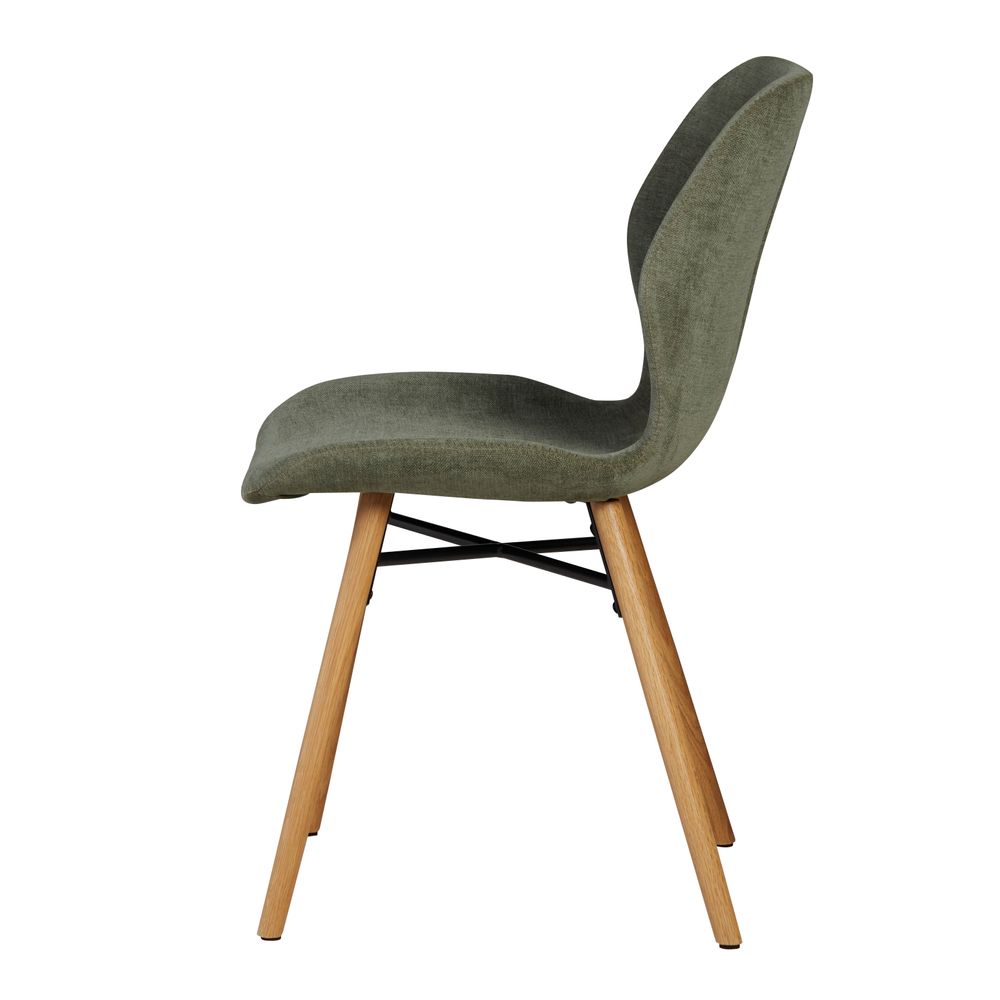 Chaise tissu soft touch vert bouteille