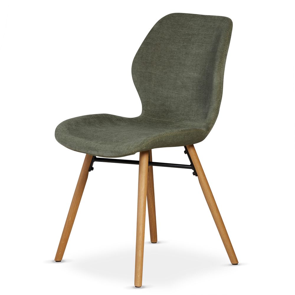 Chaise tissu soft touch vert bouteille