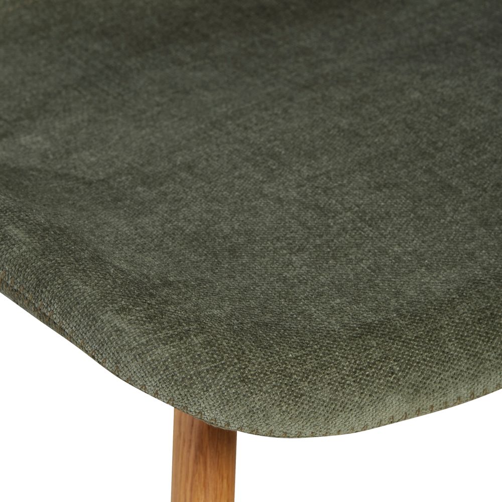 Chaise tissu soft touch vert bouteille