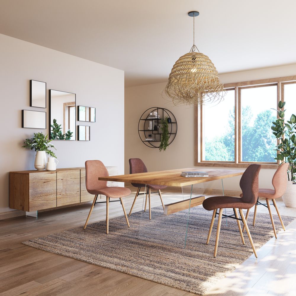 Chaise tissu soft touch nèfle