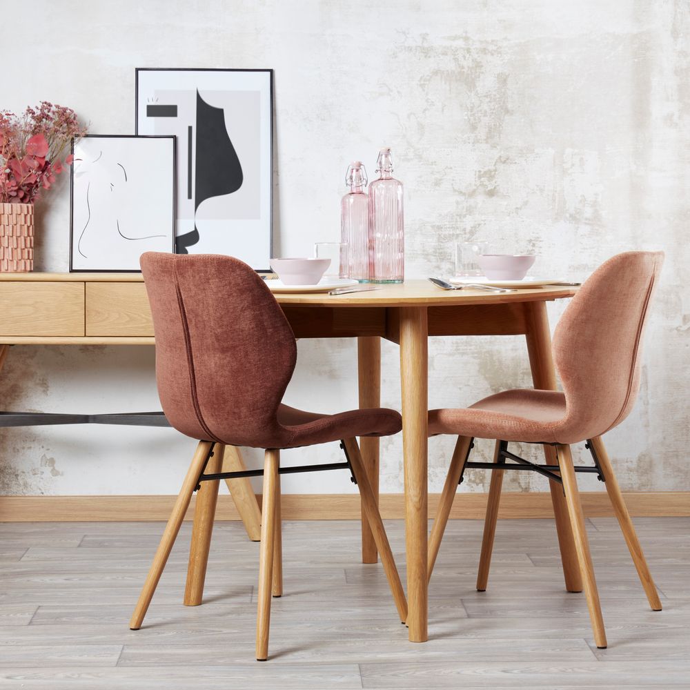 Chaise tissu soft touch nèfle