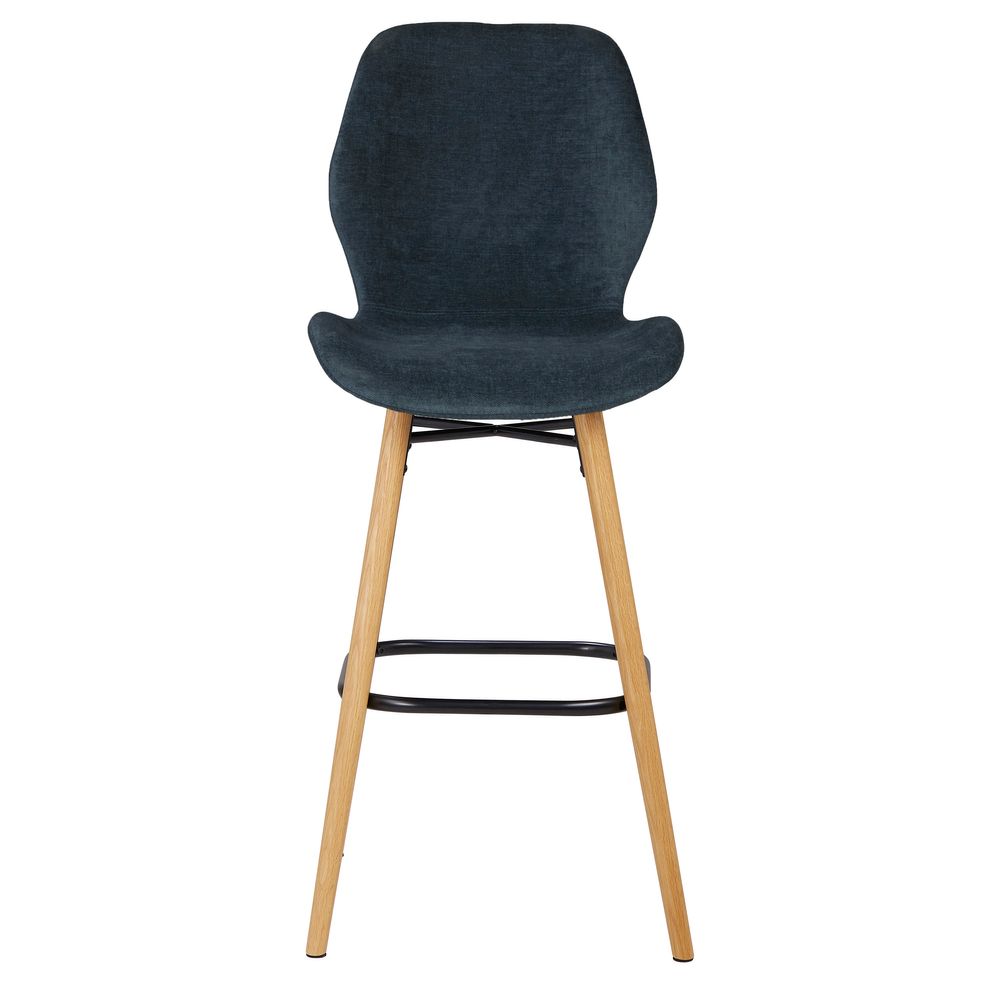 Chaise snack tissu soft touch bleu foncé