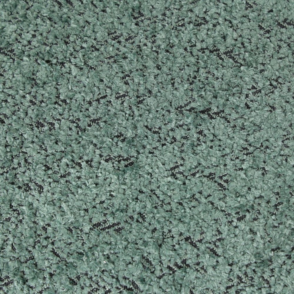 Pouf tissu effet fourrure rase vert emeraude