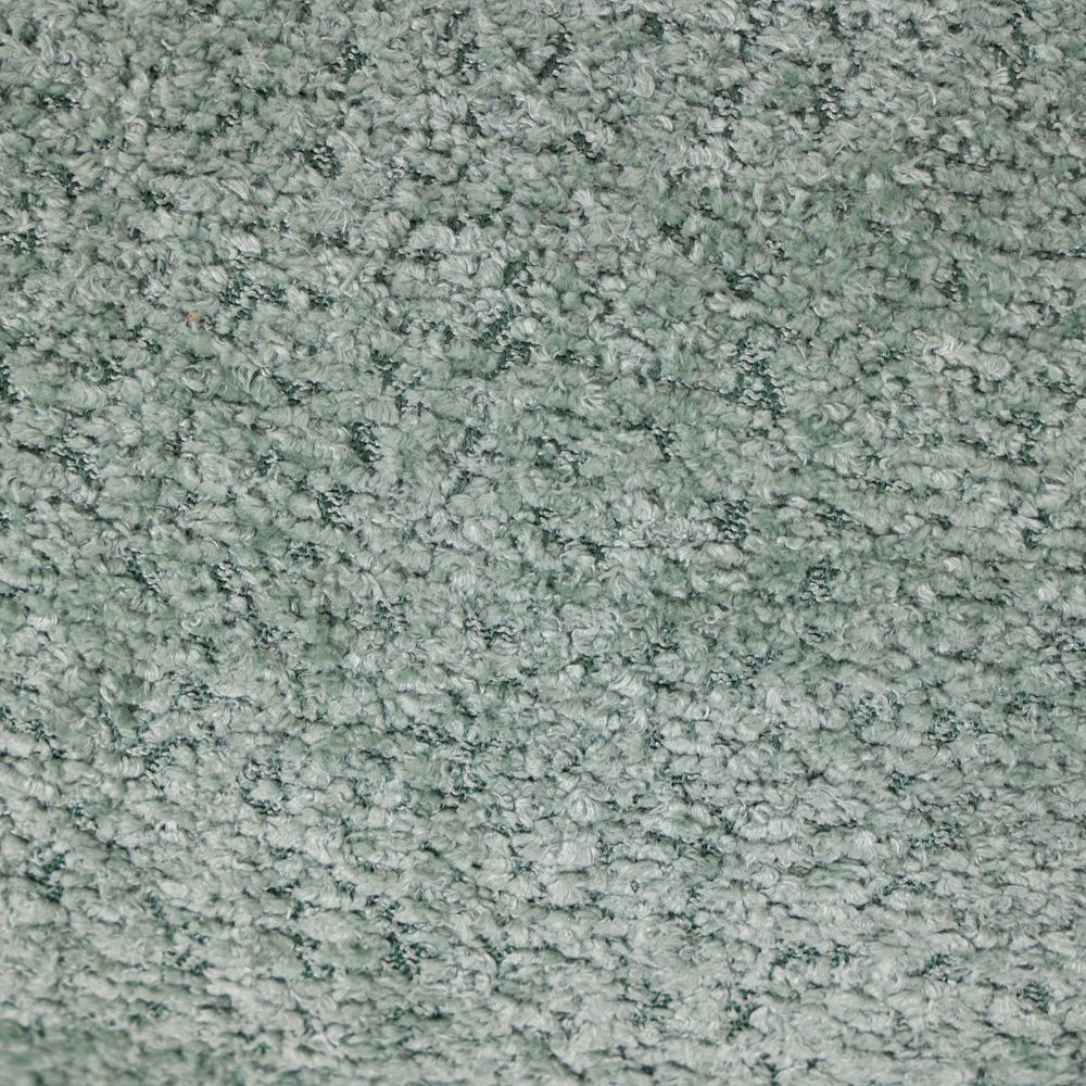 Pouf tissu effet fourrure rase vert d'eau