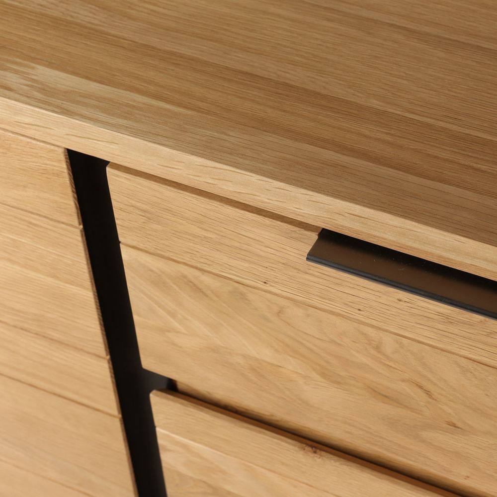 Meuble bas 3 portes, 1 tiroir chêne massif