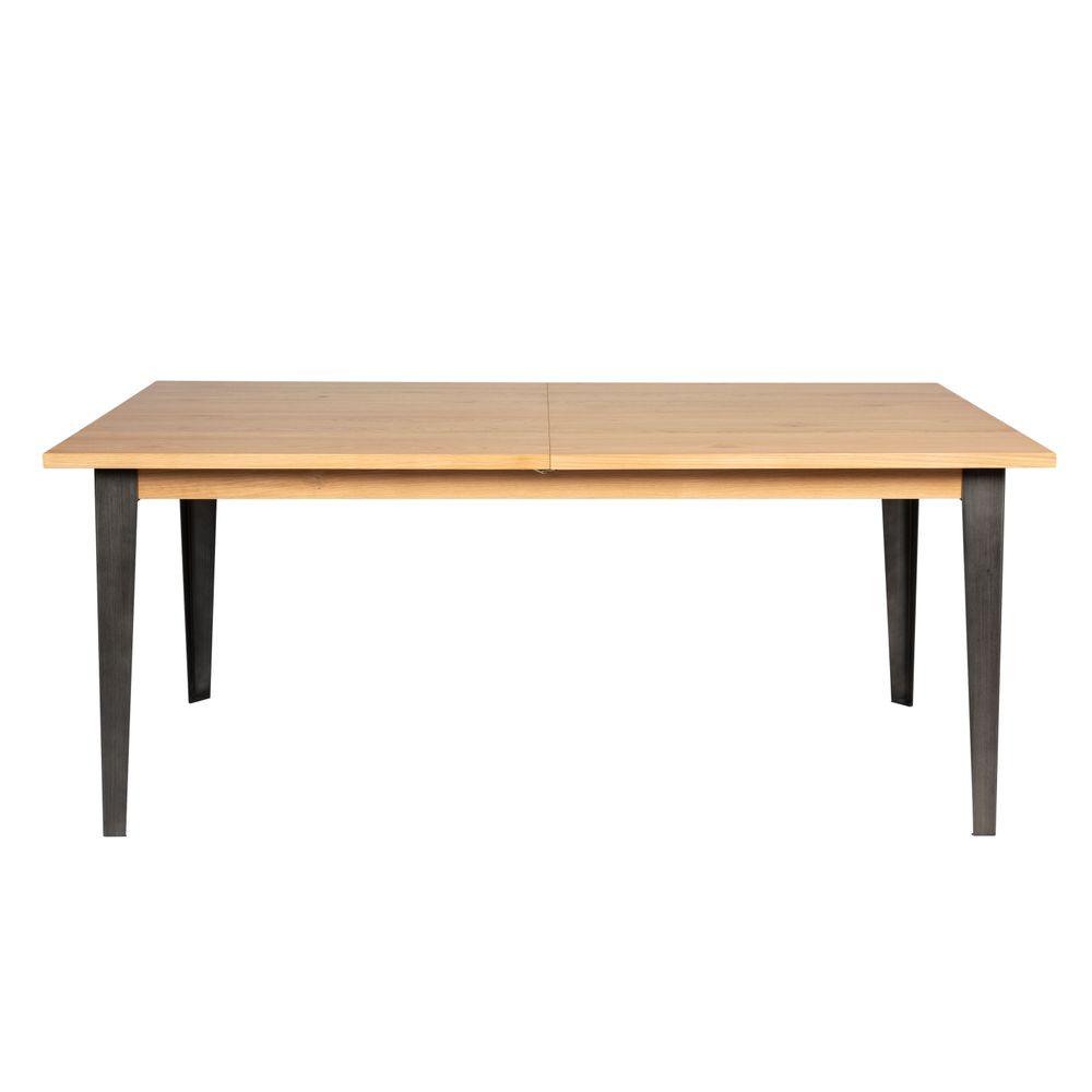 Table repas 180cm en placage chêne avec allonge intégrée 50 ou 60