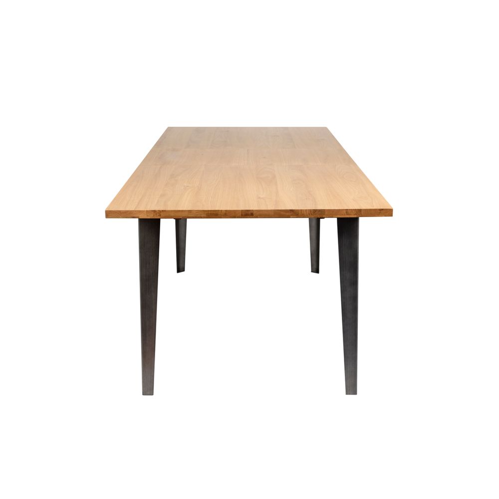Table repas 180cm en placage chêne avec allonge intégrée 50 ou 60