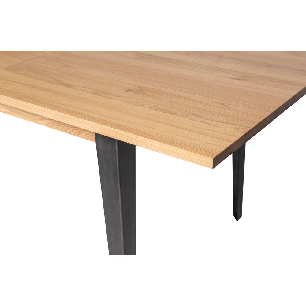 Table repas 180cm en placage chêne avec allonge intégrée 50 ou 60