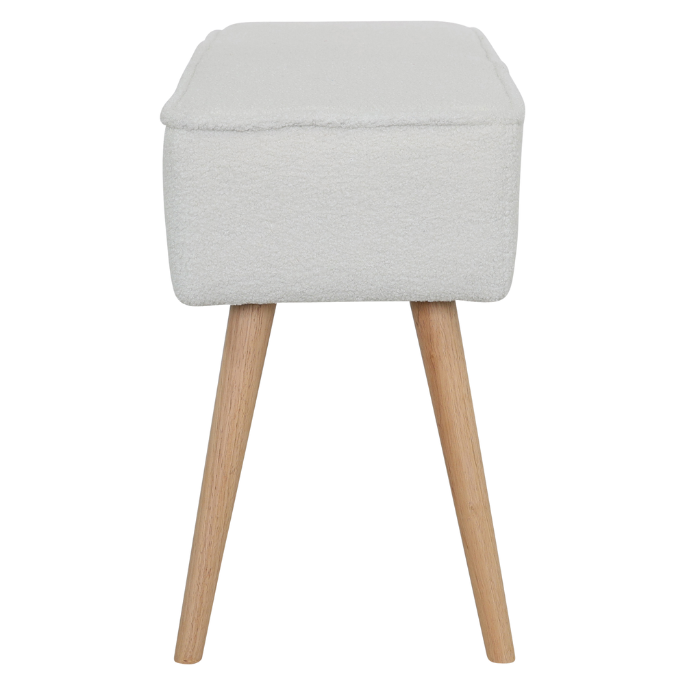 Banc tissu effet laine bouclette écru