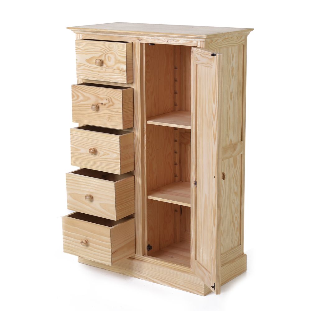 Armoirette 5 tiroirs, 1 porte