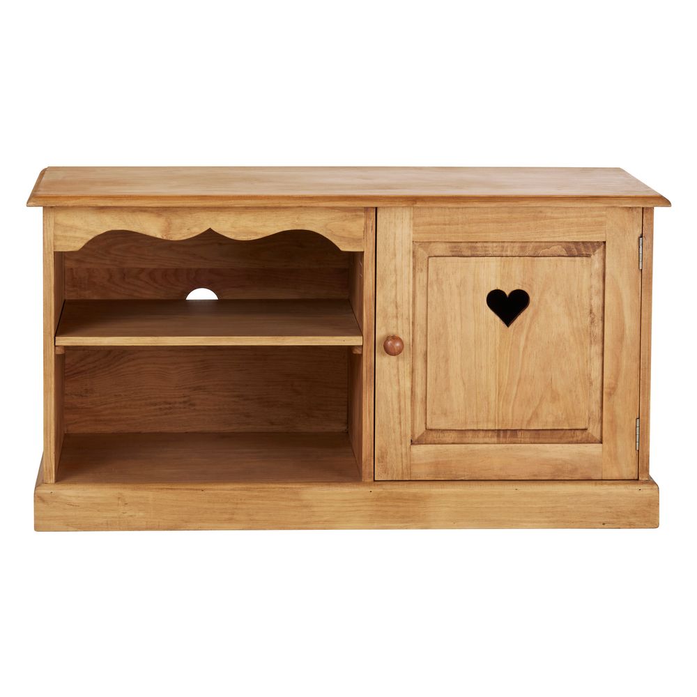 Meuble TV en bois pin savoyard 100 cm - Région