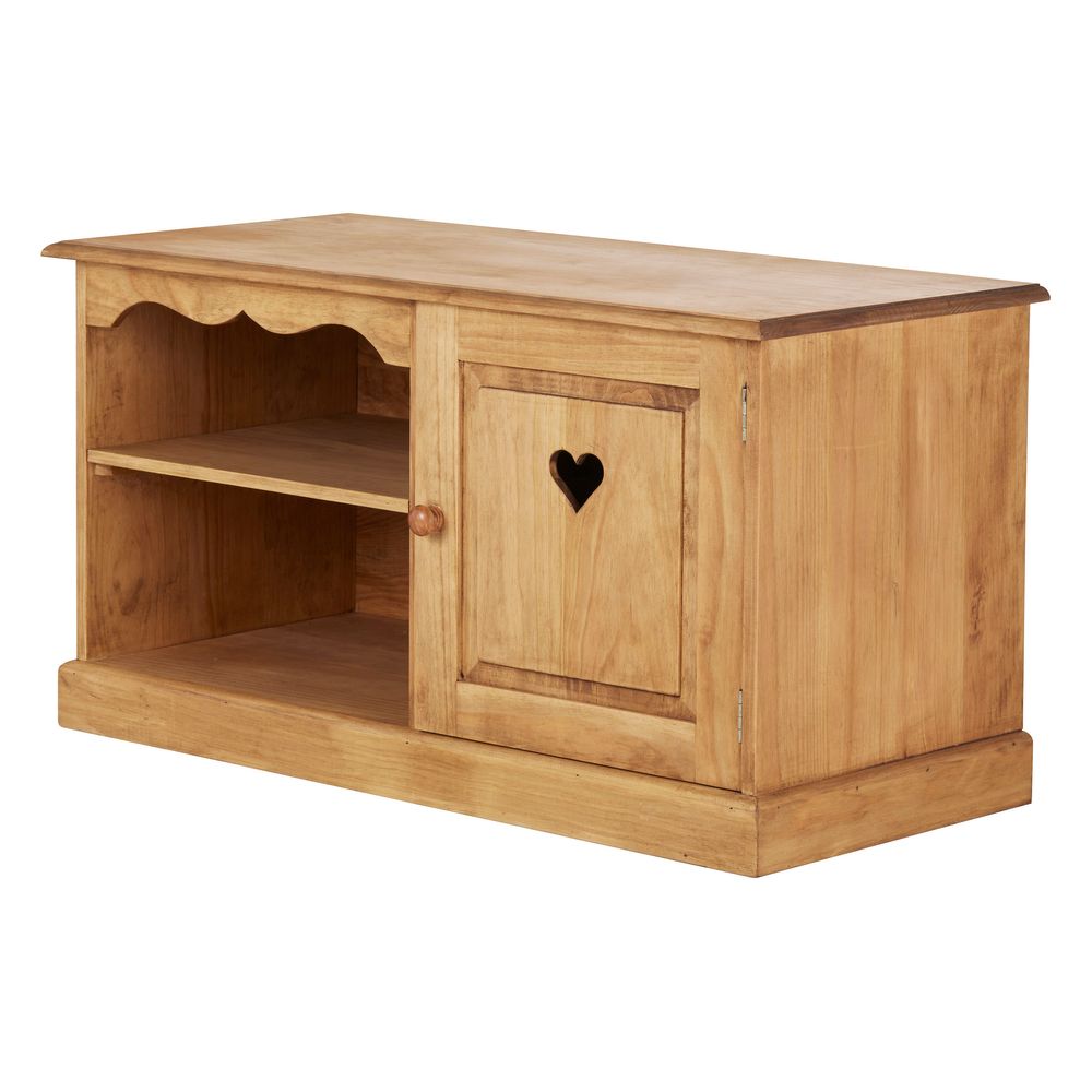 Meuble TV en bois pin savoyard 100 cm - Région