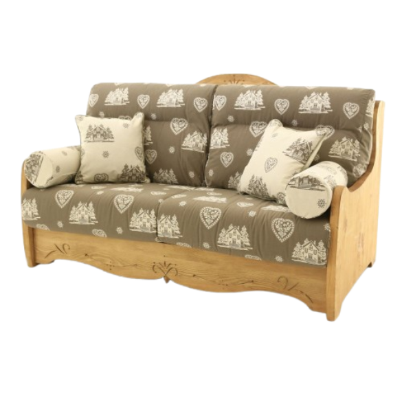 Canapé convertible 140 cm courchevel taupe