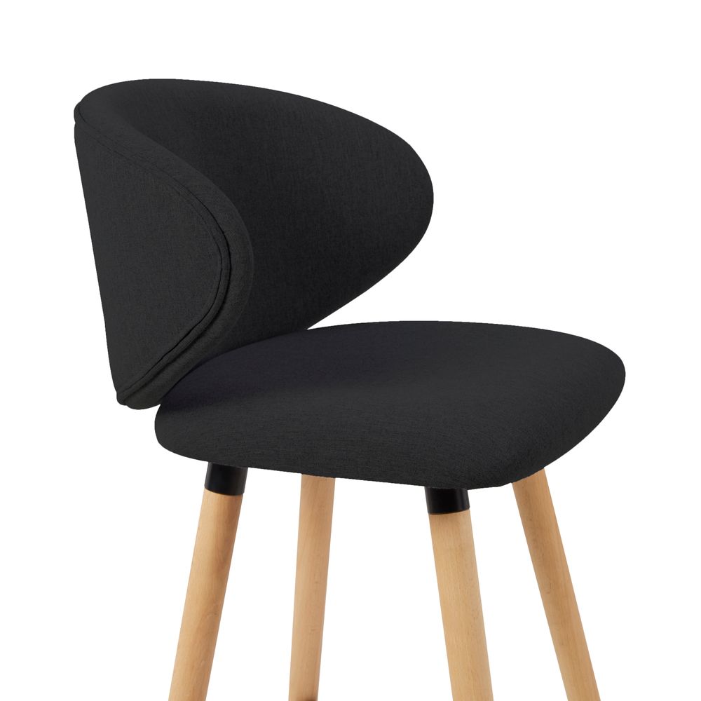 Chaise snack tissu noir