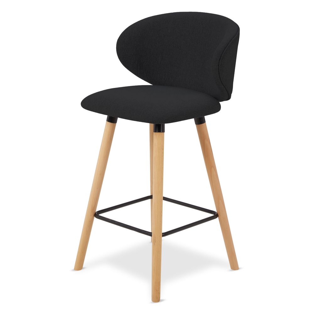 Chaise snack tissu noir