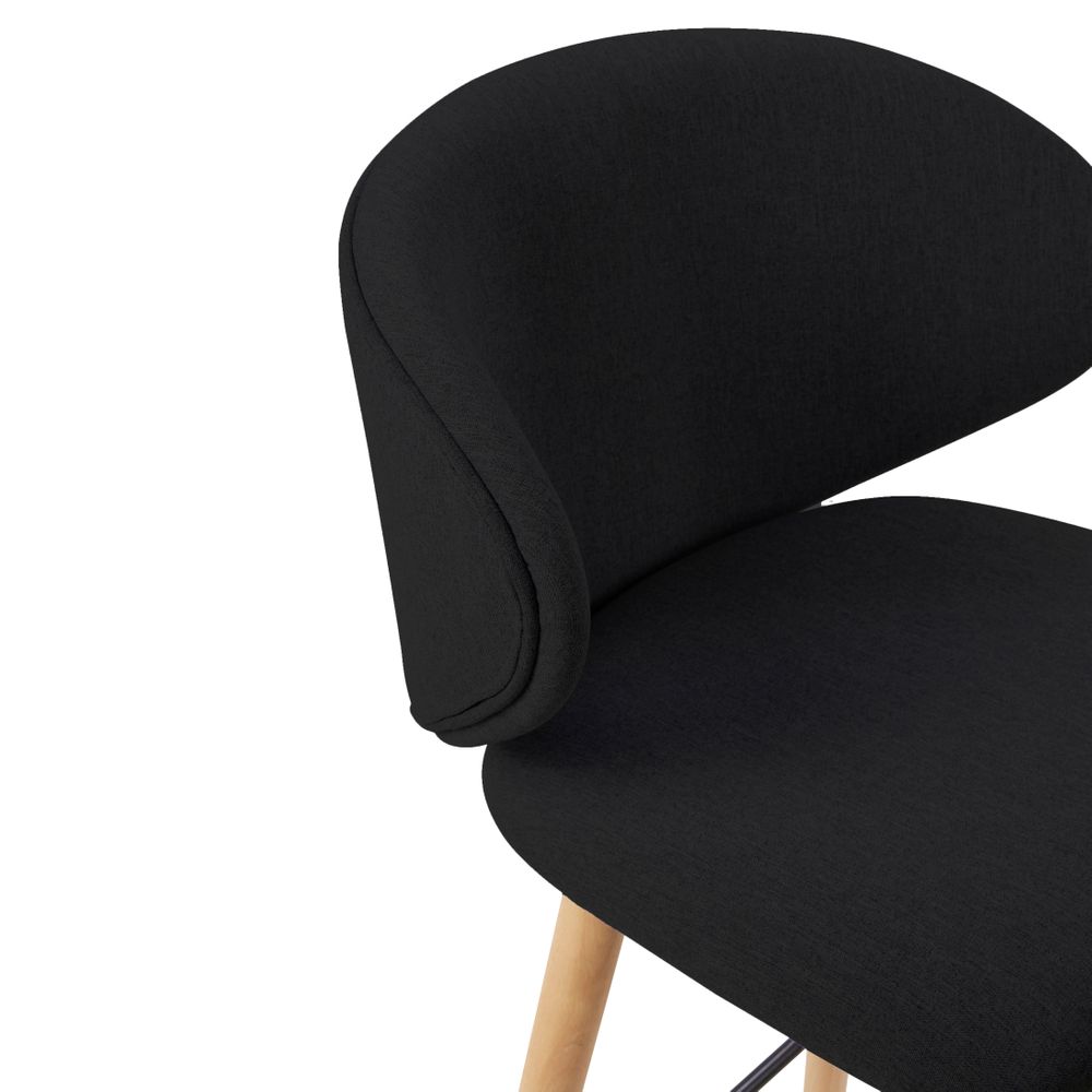 Chaise snack tissu noir