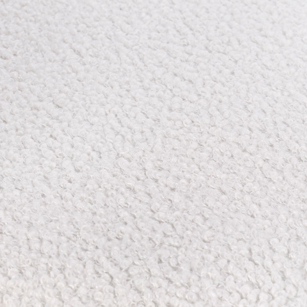 Chaise snack tissu effet laine bouclette blanche