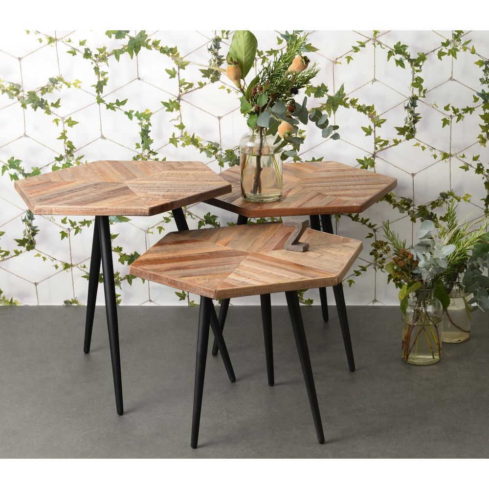 Tables basses hexagonales