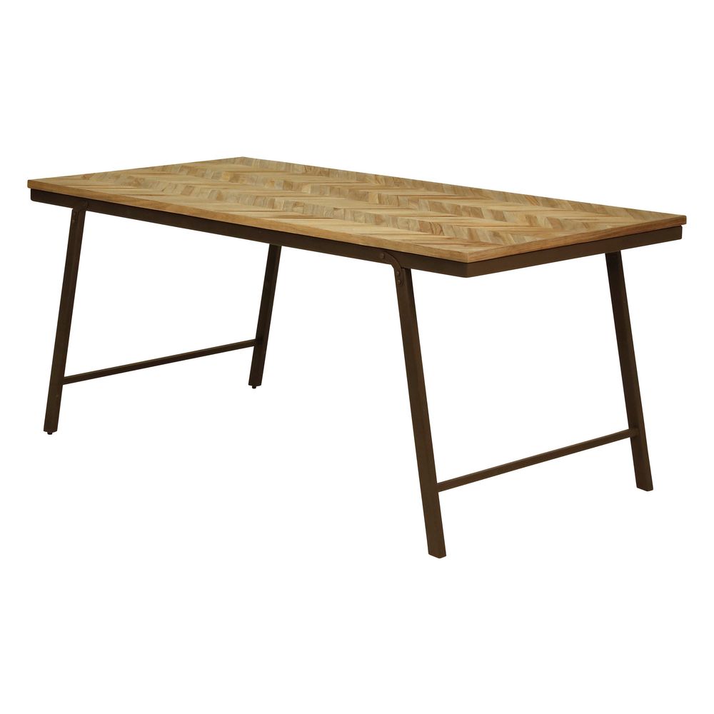 Table repas teck recyclé 180cm