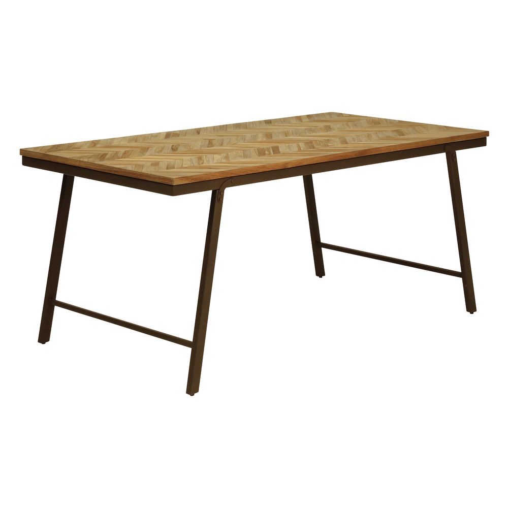 Table repas teck recyclé 180cm
