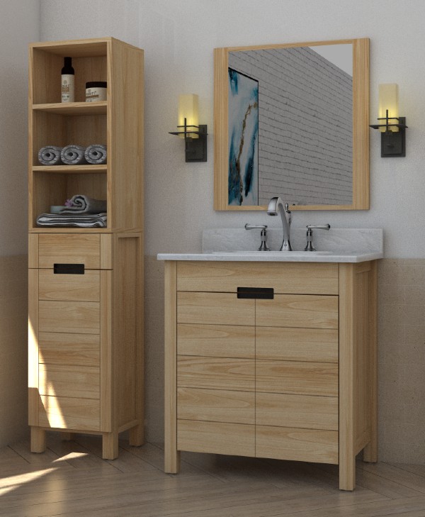 Meubles de salle de bain en bois de style montagne moderne