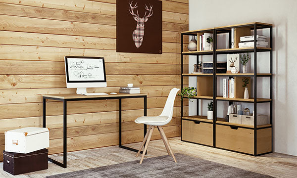 bureau dans un chalet moderne