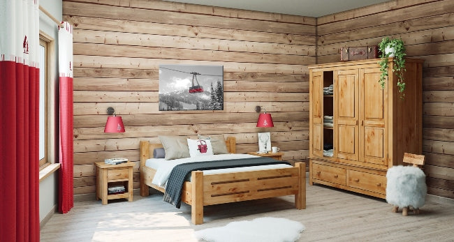 armoire rustique de style montagnard ou campagnard pour rangement du linge