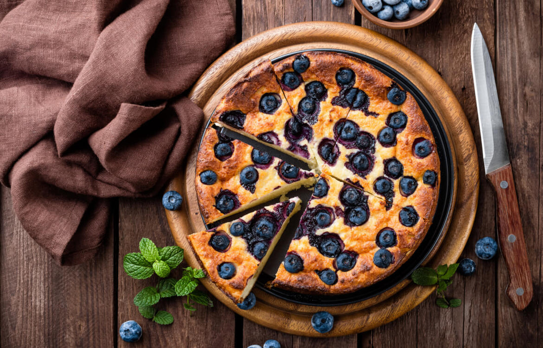 Clafoutis aux myrtilles sauvages de montagne
