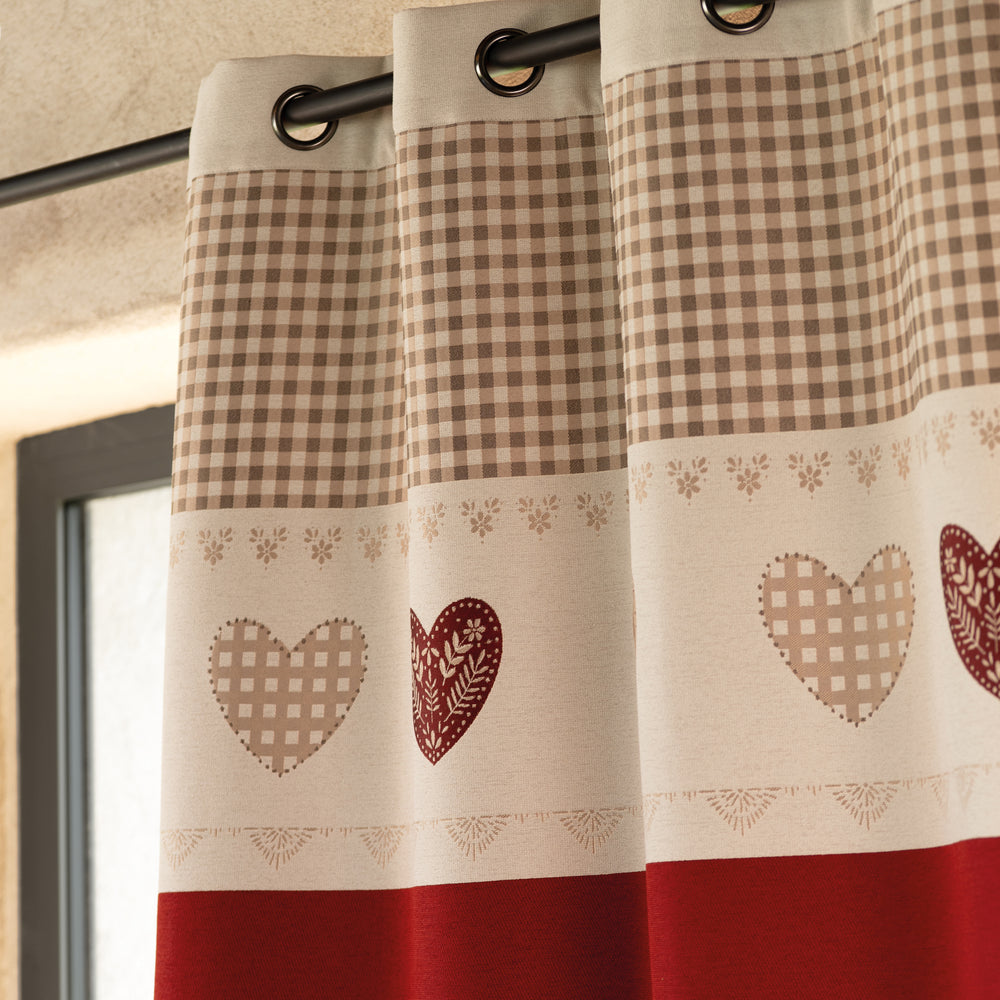 Rideau Ecrin Rouge 140x260