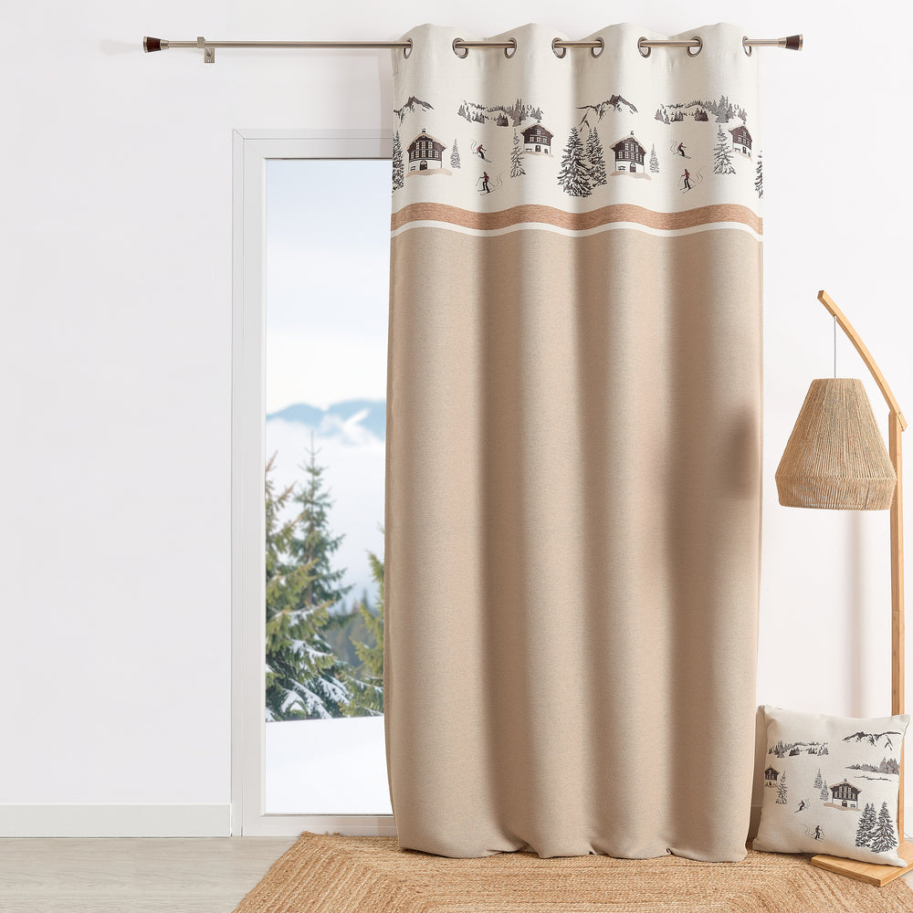 Rideau Chamonix Taupe 140x260