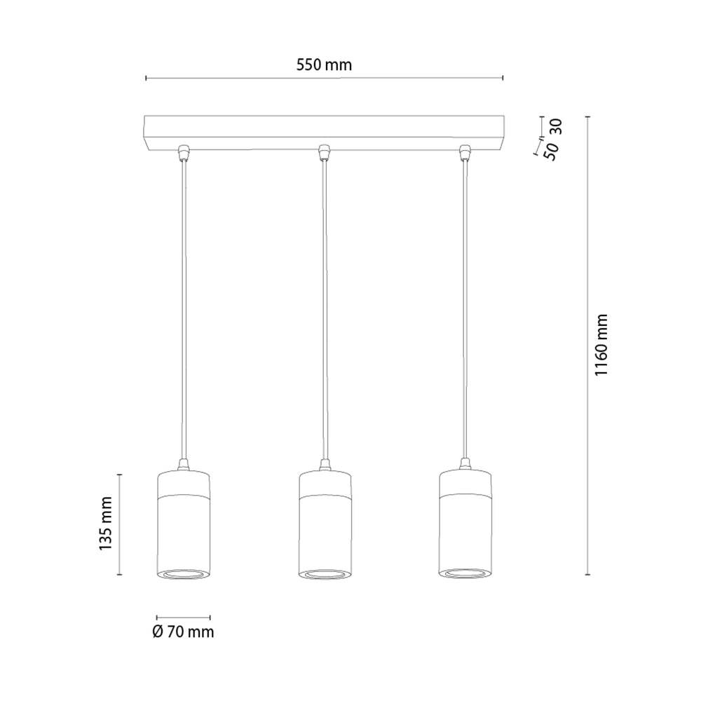 Suspension 3 lampes | ARTEMIS