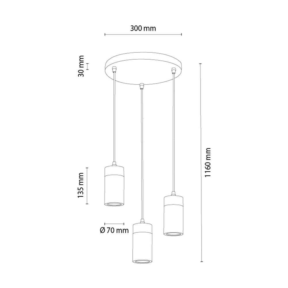 Suspension 3 lampes | ARTEMIS