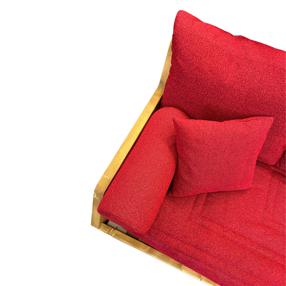 Canapé gigogne rouge CERVIN