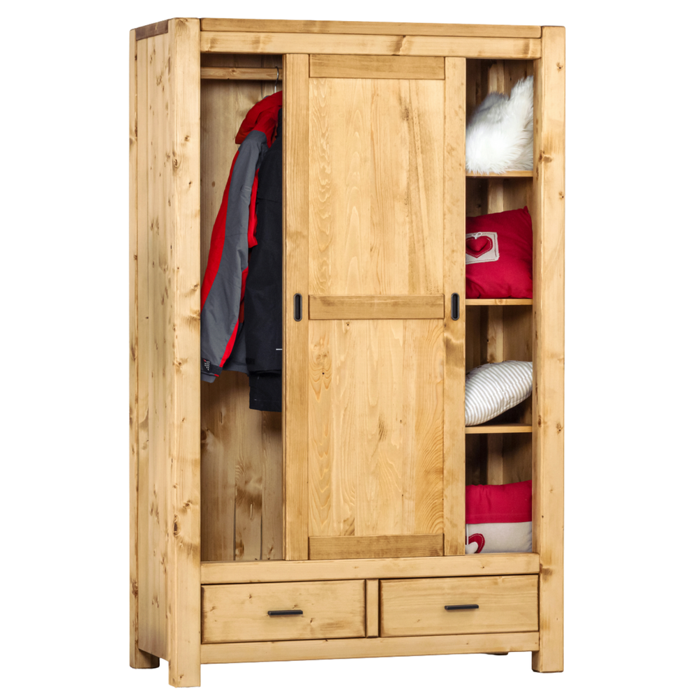 Armoire-bois-massif-epicea-2p-coulissante-2t
